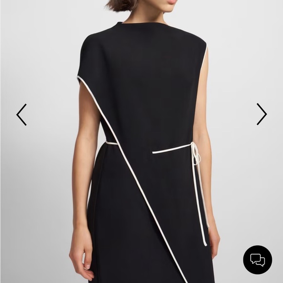 Theory admiral Draped Dress in Crepe **missing belt** - Picture 3 of 14
